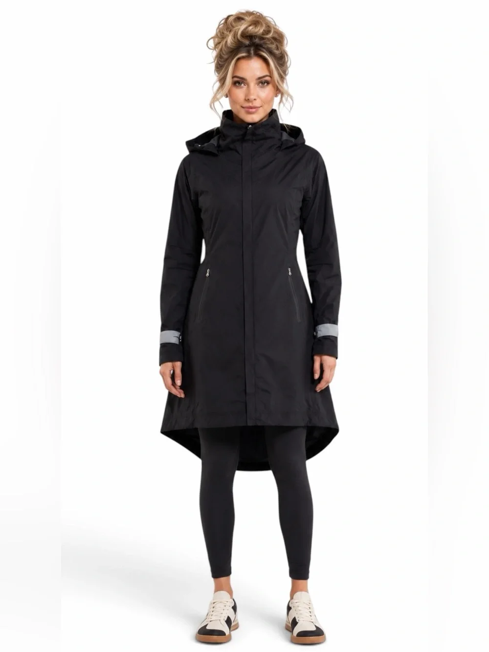 Lululemon – Ride On Rain Jacket – Water Resistant Reflective Black Coal – Sz. 12